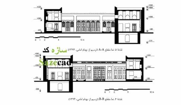 پروژه کامل مرمت خانه بهشتیان اصفهان با پلان