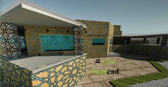 طرح نهایی فرهنگسرا با معماری ایرانی اسلامی